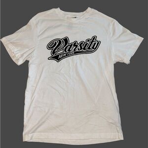 H&M White Varsity Tee